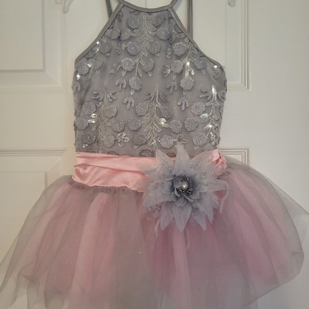 Ballet Dance Dress/Leotard, 4-5 Y, with hair accessories